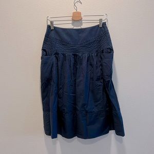 Martin + OSA drop waist dark blue skirt